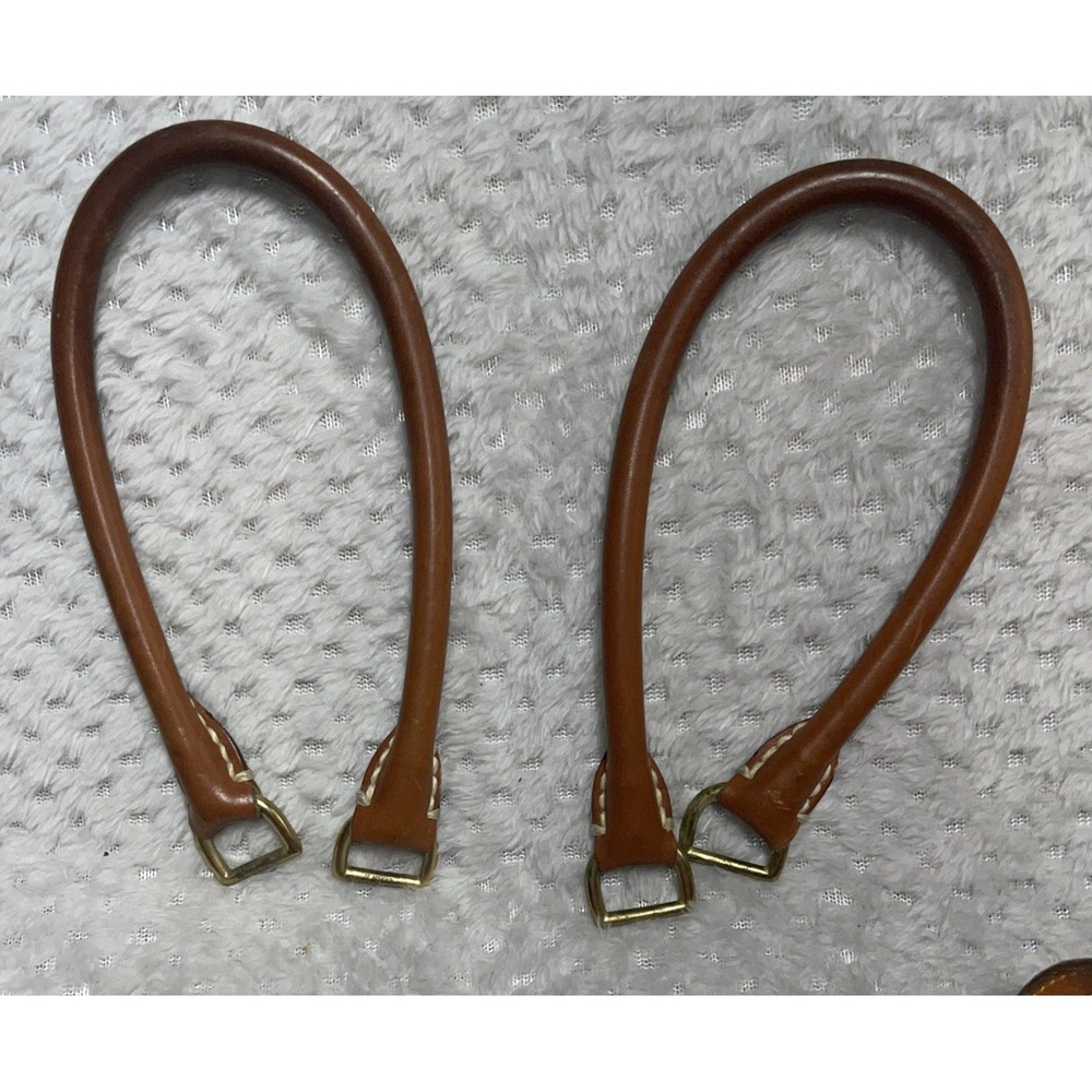 Vintage Dooney & Bourke Satchel Bag All Weather Leather British Tan - Picture 9 of 9